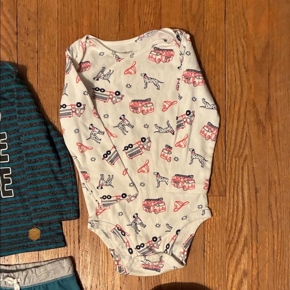 Carter's and George Teal and Camouflage Joggers and Shirt and Onesie for Boys - Picture 8 of 9